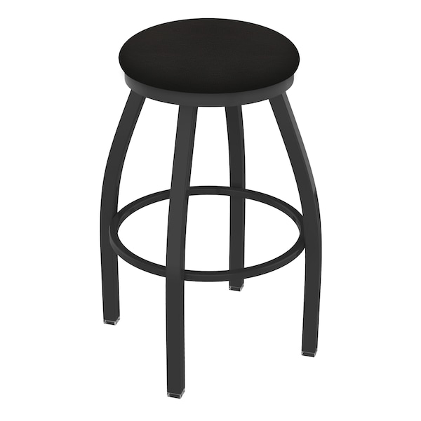 36" Swivel X-Tall Bar Stool, Pewter Finish, Canter Espresso Seat
